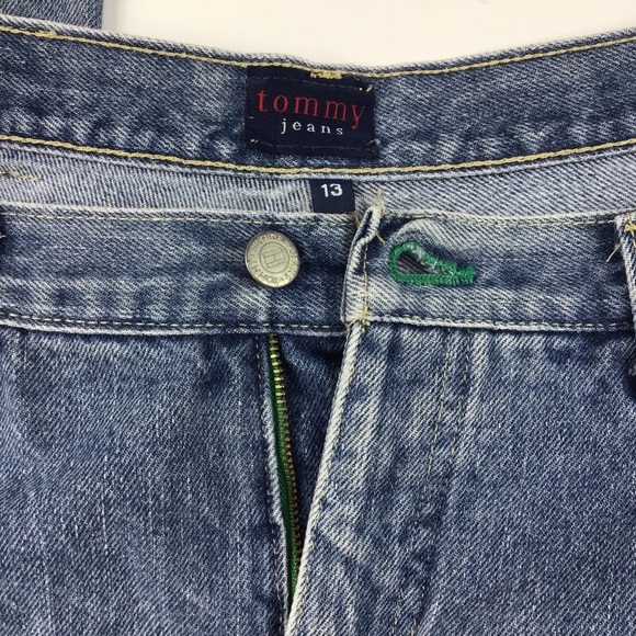 Vintage Tommy Hilfiger jeans boot cut spell out flag faded 80s 90s y2k size 29 - Picture 7 of 11